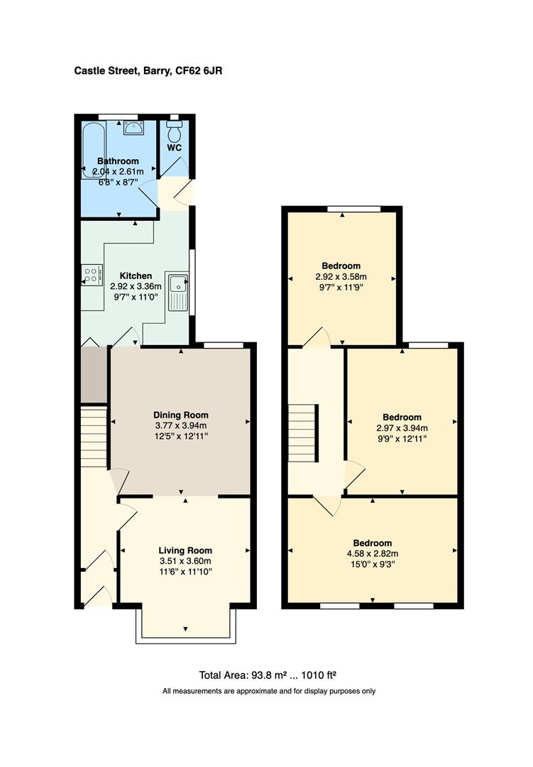 Floorplan for Castle Street, Barry